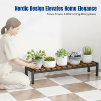 Multi-Tier Hardwood Flower Rack, Indoor Balcony Stand, Windowsill Succulent Organizer, Floor Standing