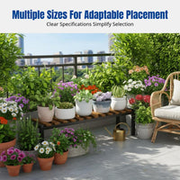 Multi-Tier Hardwood Flower Rack, Indoor Balcony Stand, Windowsill Succulent Organizer, Floor Standing