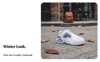 Men's athletic shoes 2025, Thick Sole Height Increasing informal Shoes, fashionable PU Leather, Lace-Up, Youth design