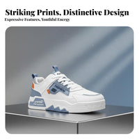 Men's athletic shoes 2025, Thick Sole Height Increasing informal Shoes, fashionable PU Leather, Lace-Up, Youth design