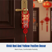 Holiday Door Handle Hanging, Year of the Horse Fu Character, New Year Home Decor, Random Design