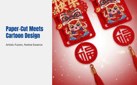 Holiday Door Handle Hanging, Year of the Horse Fu Character, New Year Home Decor, Random Design