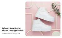 cream Elevator athletic shoes, thick-soled Sole, 12cm Height Increase, Korean trend, discreet elevate, common, Cosplay