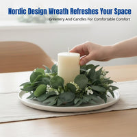 Easter Wreath, Nordic Artificial Door Hanging, Handmade Home Decor, Verdant Oval Accent