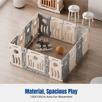 Infant Playpen, Indoor Fence, Double Suction Holder, Adjustable Shape, Home Crawling Space