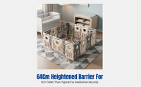 Infant Playpen, Indoor Fence, Double Suction Holder, Adjustable Shape, Home Crawling Space