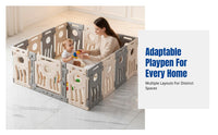 Infant Playpen, Indoor Fence, Double Suction Holder, Adjustable Shape, Home Crawling Space