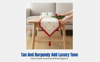 Christmas New Year Table Runner, Red Chinese Style, Festive Decor, Coffee Table, TV Cabinet, Waterproof Decorative Cloth