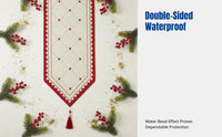 Christmas New Year Table Runner, Red Chinese Style, Festive Decor, Coffee Table, TV Cabinet, Waterproof Decorative Cloth