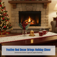 Christmas New Year Table Runner, Red Chinese Style, Festive Decor, Coffee Table, TV Cabinet, Waterproof Decorative Cloth