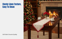 Christmas New Year Table Runner, Red Chinese Style, Festive Decor, Coffee Table, TV Cabinet, Waterproof Decorative Cloth