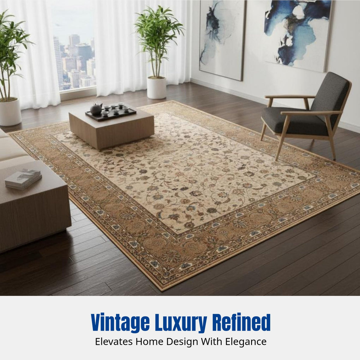 French Style Living Room Carpet, Polyester Fiber, Botanical Floral Pattern, Serene New Chinese, Vintage Luxury, Bedroom, Wardrobe, Coffee Table Mat, Bedside Rug
