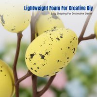 Easter Oval Foam Branch String, Multicolor Holiday Decor, Lightweight Foam, DIY Kids Craft, Seasonal Decoration, Random Color