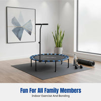 Trampoline for Adults and Kids, Indoor Fitness Rebounder, Home Exercise Jump Bed, Compact Border