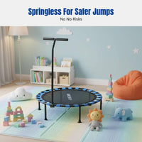 Trampoline for Adults and Kids, Indoor Fitness Rebounder, Home Exercise Jump Bed, Compact Border