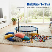 Trampoline for Adults and Kids, Indoor Fitness Rebounder, Home Exercise Jump Bed, Compact Border