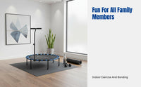 Trampoline for Adults and Kids, Indoor Fitness Rebounder, Home Exercise Jump Bed, Compact Border