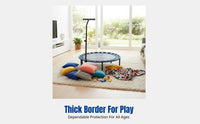 Trampoline for Adults and Kids, Indoor Fitness Rebounder, Home Exercise Jump Bed, Compact Border