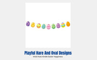 Easter Oval Garland, Twisted Hanging Banner, Letter Flag, Cartoon Paper Hanging, Party Decoration