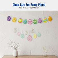 Easter Oval Garland, Twisted Hanging Banner, Letter Flag, Cartoon Paper Hanging, Party Decoration