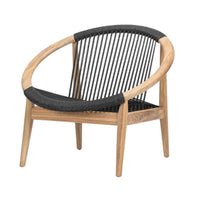 Teak Rattan Single Armchair, Outdoor Minimalist Sofa, Waterproof Sun-Resistant Balcony Coffee Table Set