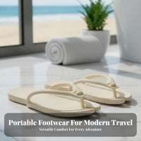 Travel Foldable House Shoes, Portable Non-Slip Sandals, Unisex Shower Flip Flops for Bathroom, Beach, Business Trip