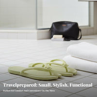 Travel Foldable House Shoes, Portable Non-Slip Sandals, Unisex Shower Flip Flops for Bathroom, Beach, Business Trip
