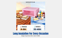 Insulated Food Grade Box, Commercial Visual Display, Transparent Lid, Large Capacity, Sandwich Stall, Hot & Cold Storage