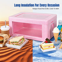 Insulated Food Grade Box, Commercial Visual Display, Transparent Lid, Large Capacity, Sandwich Stall, Hot & Cold Storage