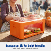 Insulated Food Grade Box, Commercial Visual Display, Transparent Lid, Large Capacity, Sandwich Stall, Hot & Cold Storage