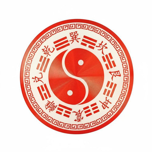 Bagua Door Blessing Sticker, Five Forces, Octagonal, Chinese Design