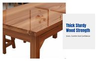 Hardwood Dining Table, Thickened Tabletop, Restaurant & Canteen Set, Modern Minimalist, Integrated Table and Chair, Easy to Clean
