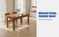 Hardwood Dining Table, Thickened Tabletop, Restaurant & Canteen Set, Modern Minimalist, Integrated Table and Chair, Easy to Clean