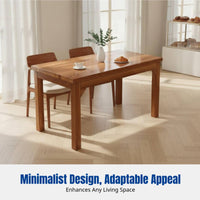 Hardwood Dining Table, Thickened Tabletop, Restaurant & Canteen Set, Modern Minimalist, Integrated Table and Chair, Easy to Clean
