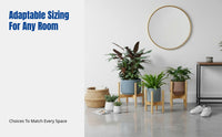 Nordic Bamboo Stand, Cross Frame Flower Pot Holder, Floor Storage Rack for Living Room and Balcony, Minimalist Decor