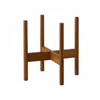 Nordic Bamboo Stand, Cross Frame Flower Pot Holder, Floor Storage Rack for Living Room and Balcony, Minimalist Decor