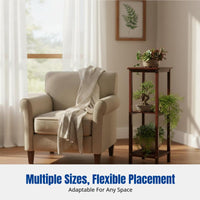Bamboo Floral Display, Indoor Rack, Modern Floor Plant Holder for Living Room, Multi-Tier Storage Shelf