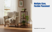 Bamboo Floral Display, Indoor Rack, Modern Floor Plant Holder for Living Room, Multi-Tier Storage Shelf