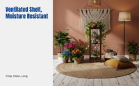 Bamboo Floral Display, Indoor Rack, Modern Floor Plant Holder for Living Room, Multi-Tier Storage Shelf
