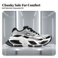Mecha Dad shoes, Heterochromatic feline gaze, Thick Sole, Unisex, Original Design, Height Increasing