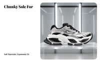 Mecha Dad shoes, Heterochromatic feline gaze, Thick Sole, Unisex, Original Design, Height Increasing
