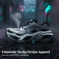 Mecha Dad shoes, Heterochromatic feline gaze, Thick Sole, Unisex, Original Design, Height Increasing