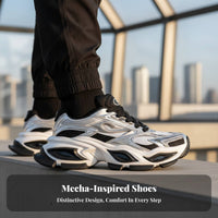 Mecha Dad shoes, Heterochromatic feline gaze, Thick Sole, Unisex, Original Design, Height Increasing