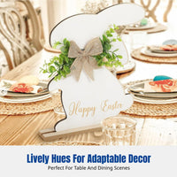 Wooden Hare Desktop Decor, Easter Hare Figurine, Farmhouse Style Seasonal Desktop Ornament, Random Design