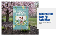 Polyester Garden Flag, Easter Decor, Outdoor Photo Backdrop, Random Design