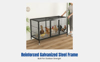 Home Poultry Enclosure, Predator-Resistant, Encrypted Square Tube, Iron Frame, Removable Tray
