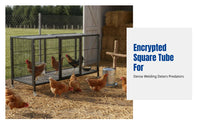 Home Poultry Enclosure, Predator-Resistant, Encrypted Square Tube, Iron Frame, Removable Tray