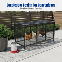 Home Poultry Enclosure, Predator-Resistant, Encrypted Square Tube, Iron Frame, Removable Tray