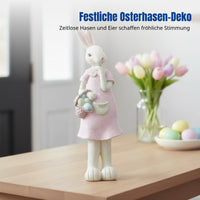 Cartoon Hare Resin Figurine, Easter Couple Statue, Home Decoration
