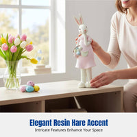 Cartoon Hare Resin Figurine, Easter Couple Statue, Home Decoration